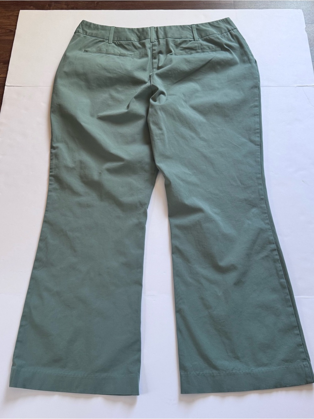 Merona Wide-Leg Mid-Rise Pants in Sage,Size 18 - Picture 3 of 9